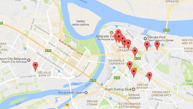 Map of Work-Friendly Locations